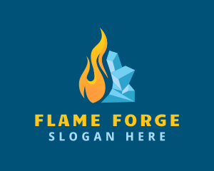 Flame Ice Ventilation  logo design