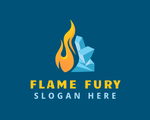 Flame Ice Ventilation  logo design