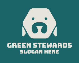 Minimalist Hexagon Dog Logo