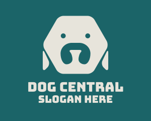 Minimalist Hexagon Dog logo design