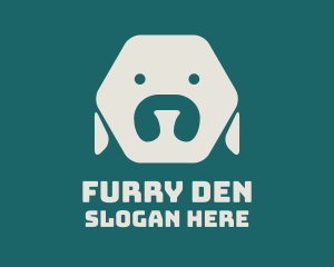 Minimalist Hexagon Dog logo