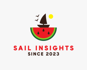 Sail Boat Watermelon  logo