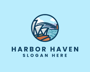 Opera House Harbour Landmark logo design