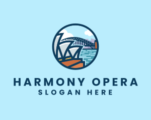 Opera House Harbour Landmark logo