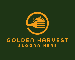 Golden Circle Fork logo design