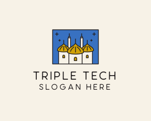 Middle Eastern Temple Towers  logo design