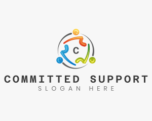 People Community  Support logo design