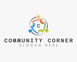 People Community  Support logo design