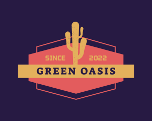 Desert Cactus Succulent logo design