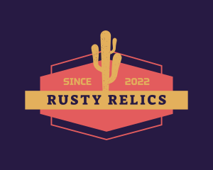 Desert Cactus Succulent logo design