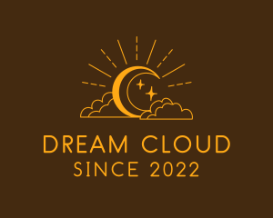 Lunar Moon Cloud  logo design