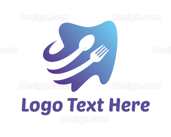 Kitchen Food Tooth Logo