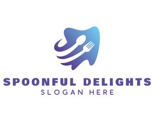 Spoon Fork Tooth logo design