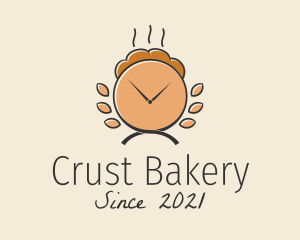 Bread Bakery Clock  logo design