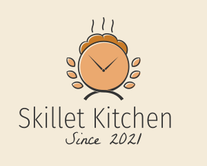 Bread Bakery Clock  logo design