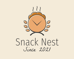 Bread Bakery Clock  logo design