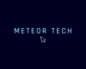 Neon Tech Cursor logo design