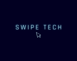 Neon Tech Cursor logo design