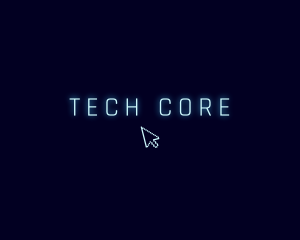 Neon Tech Cursor logo design