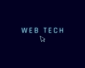 Neon Tech Cursor logo design