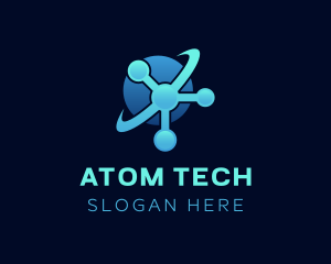 Blue Atom Laboratory logo design