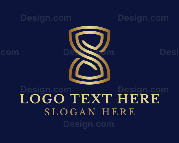 Elegant Hourglass Number 8 Logo