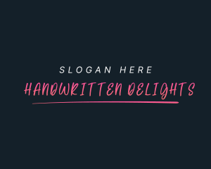 Handwritten Neon Gradient logo design