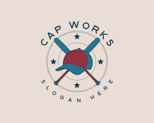 Baseball Bat Cap logo design