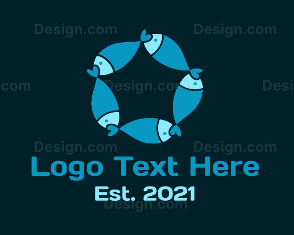 Circle Fish Pattern Logo