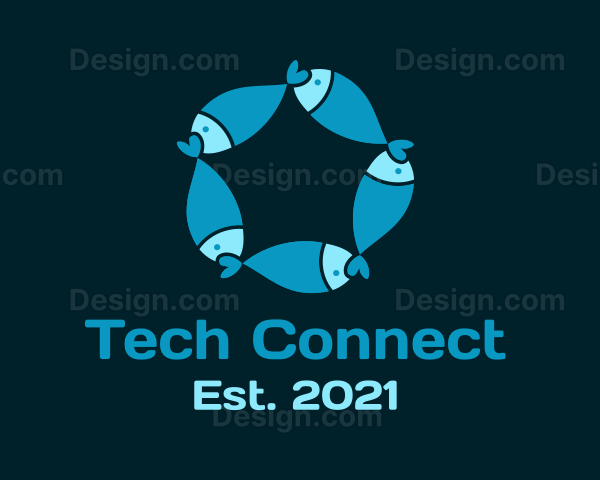 Circle Fish Pattern Logo