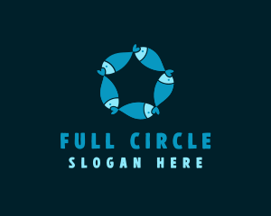 Circle Fish Pattern  logo design