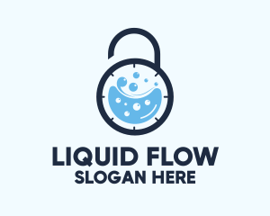 Time Lock Washing  logo design