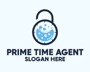 Time Lock Washing  logo design