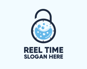 Time Lock Washing  logo design