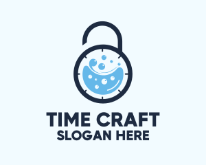 Time Lock Washing  logo design