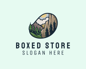 Outdoor Mountain Nature Forest logo design