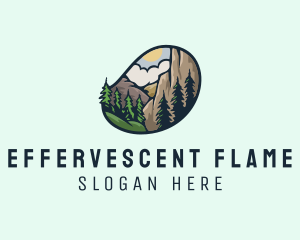 Outdoor Mountain Nature Forest logo design