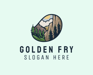 Outdoor Mountain Nature Forest logo design