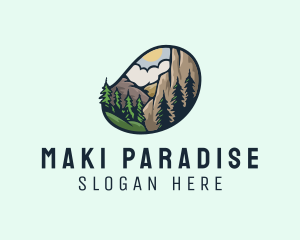 Outdoor Mountain Nature Forest logo design