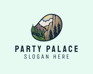 Outdoor Mountain Nature Forest logo design