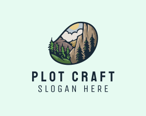 Outdoor Mountain Nature Forest logo design