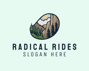 Outdoor Mountain Nature Forest logo design