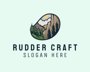 Outdoor Mountain Nature Forest logo design