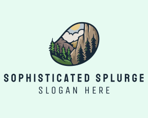 Outdoor Mountain Nature Forest logo design