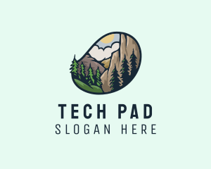 Outdoor Mountain Nature Forest logo design