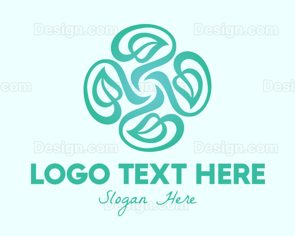 Organic Teal Vines Logo