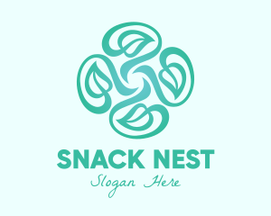 Organic Teal Vines logo design