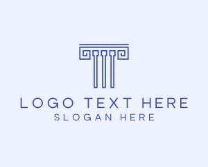 Greek Ancient Column logo