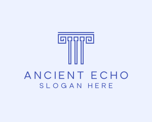 Greek Ancient Column logo design