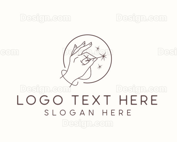 Hand Needle Sewing Logo